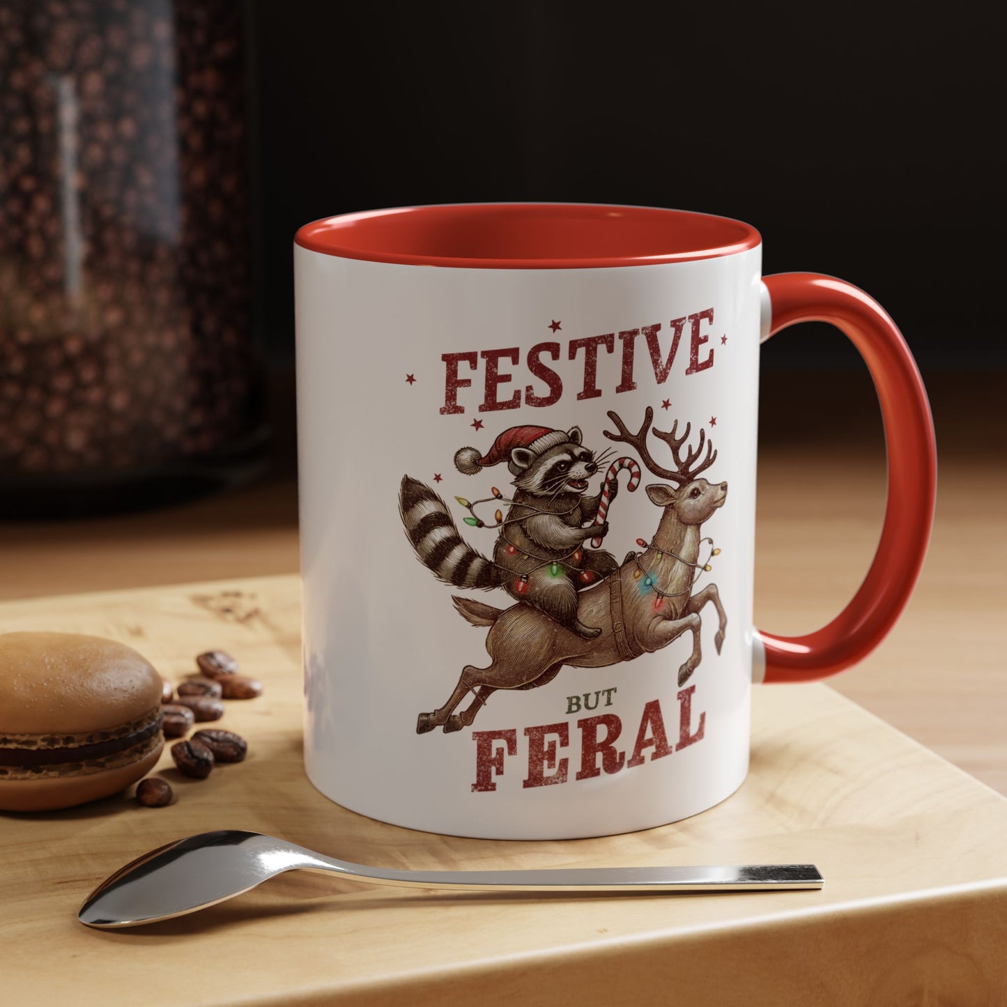 Festive but Feral Accent Coffee Mug (11, 15oz)