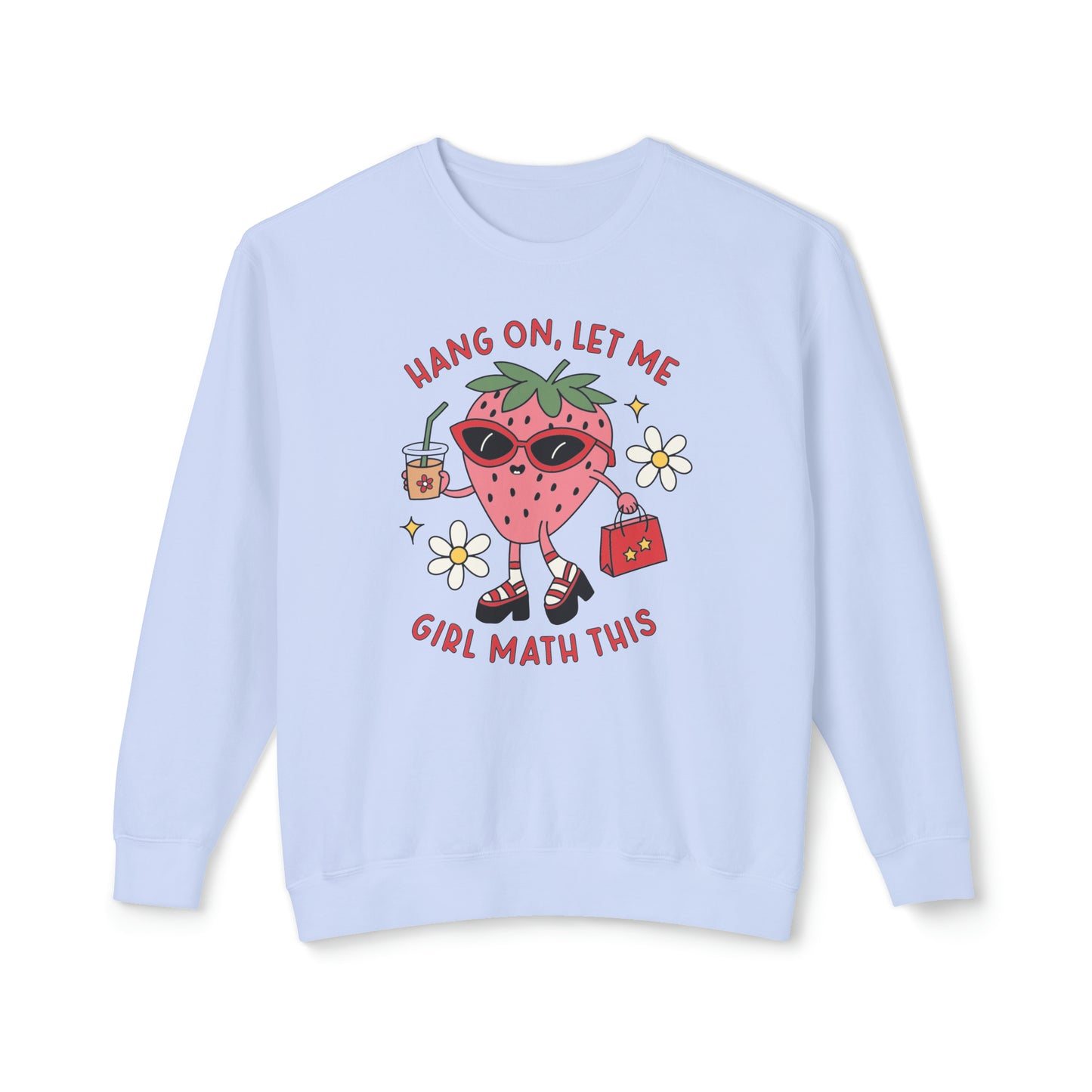Girl Math Unisex Lightweight Crewneck Sweatshirt