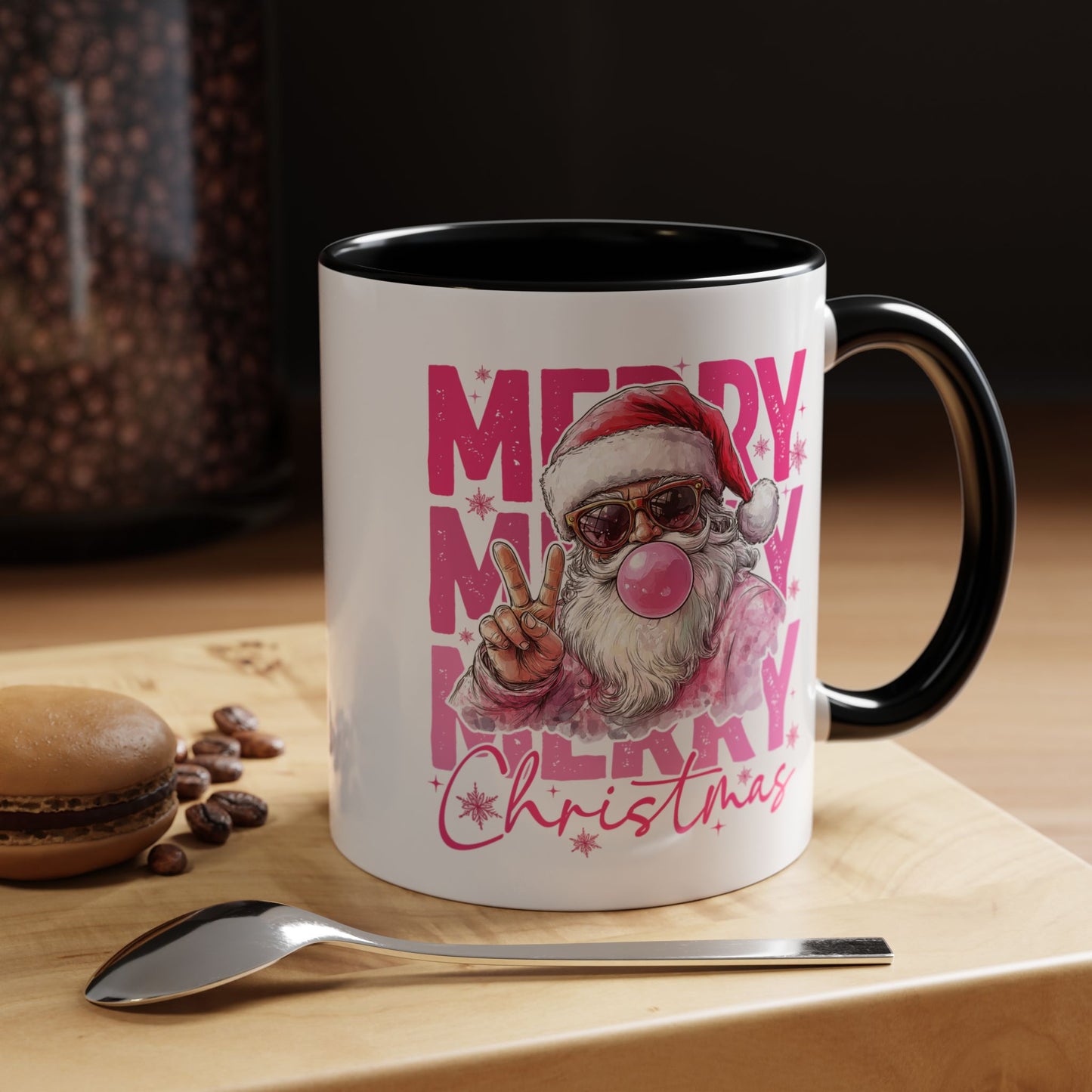 Merry Christmas Santa Accent Coffee Mug (11, 15oz)