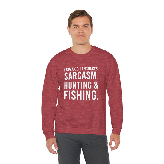 3 languages Unisex Heavy Blend™ Crewneck Sweatshirt