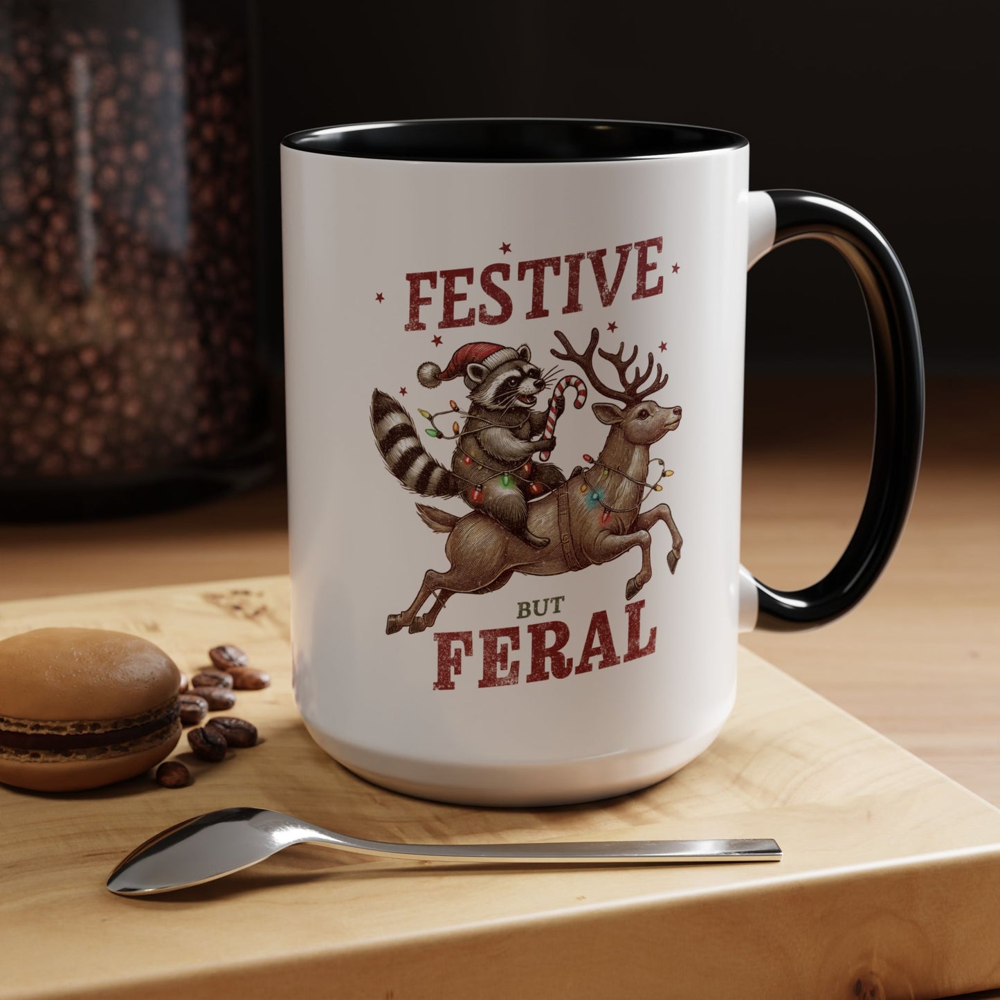 Festive but Feral Accent Coffee Mug (11, 15oz)