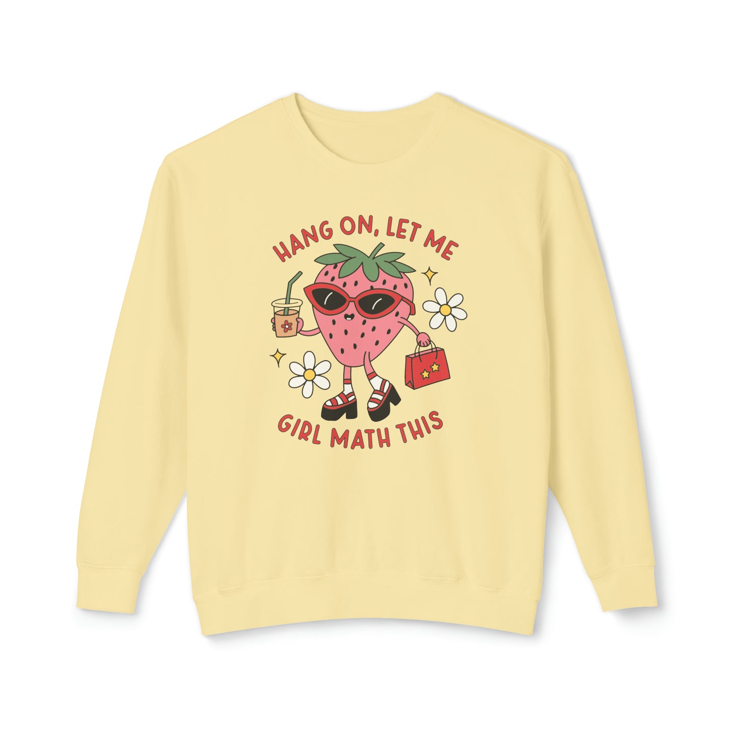 Girl Math Unisex Lightweight Crewneck Sweatshirt
