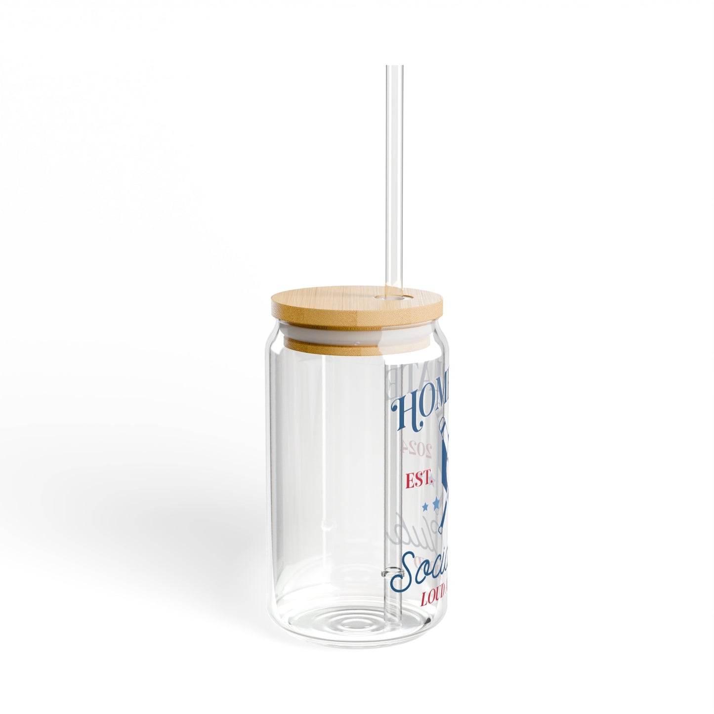 Home plate Social Club Sipper Glass, 16oz
