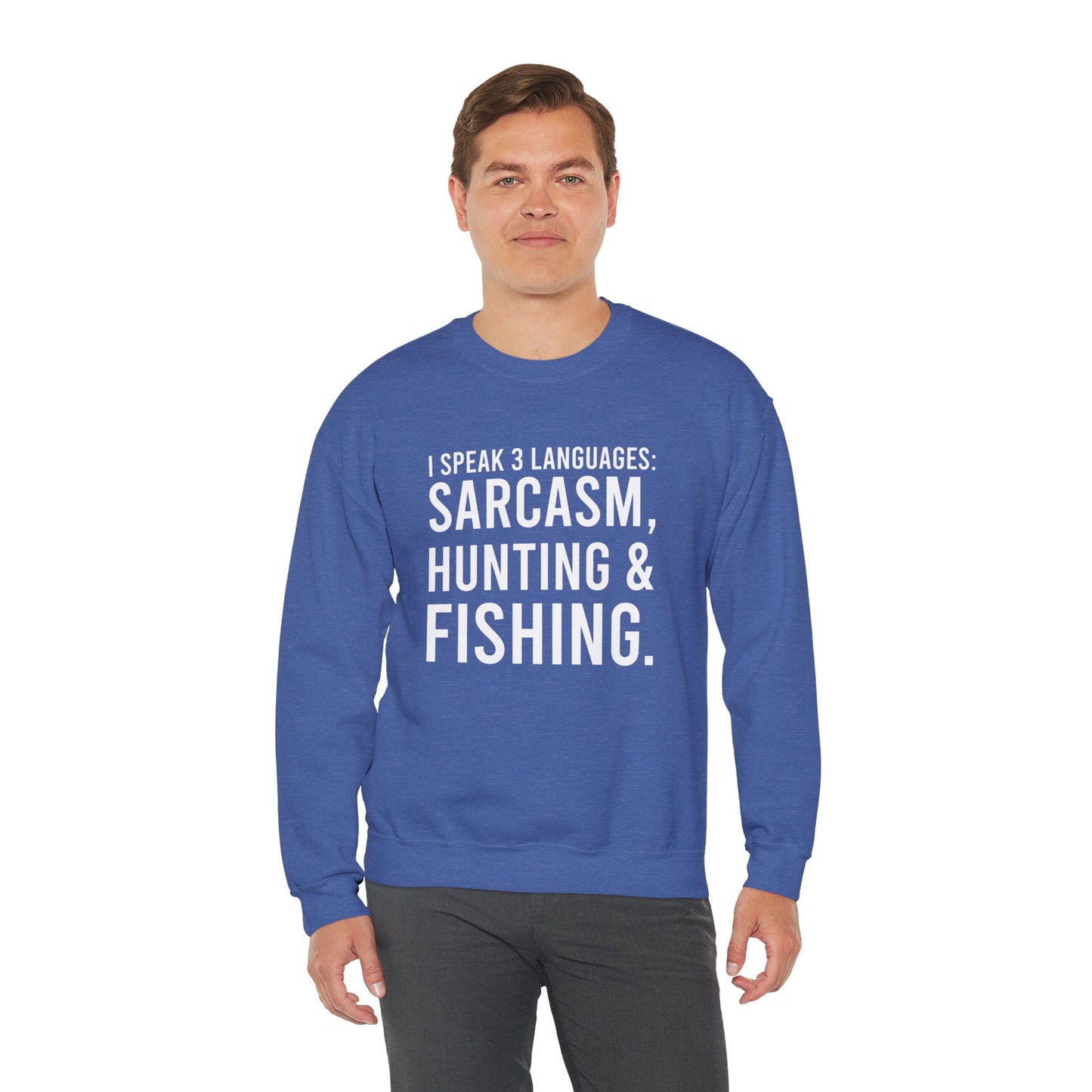 3 languages Unisex Heavy Blend™ Crewneck Sweatshirt
