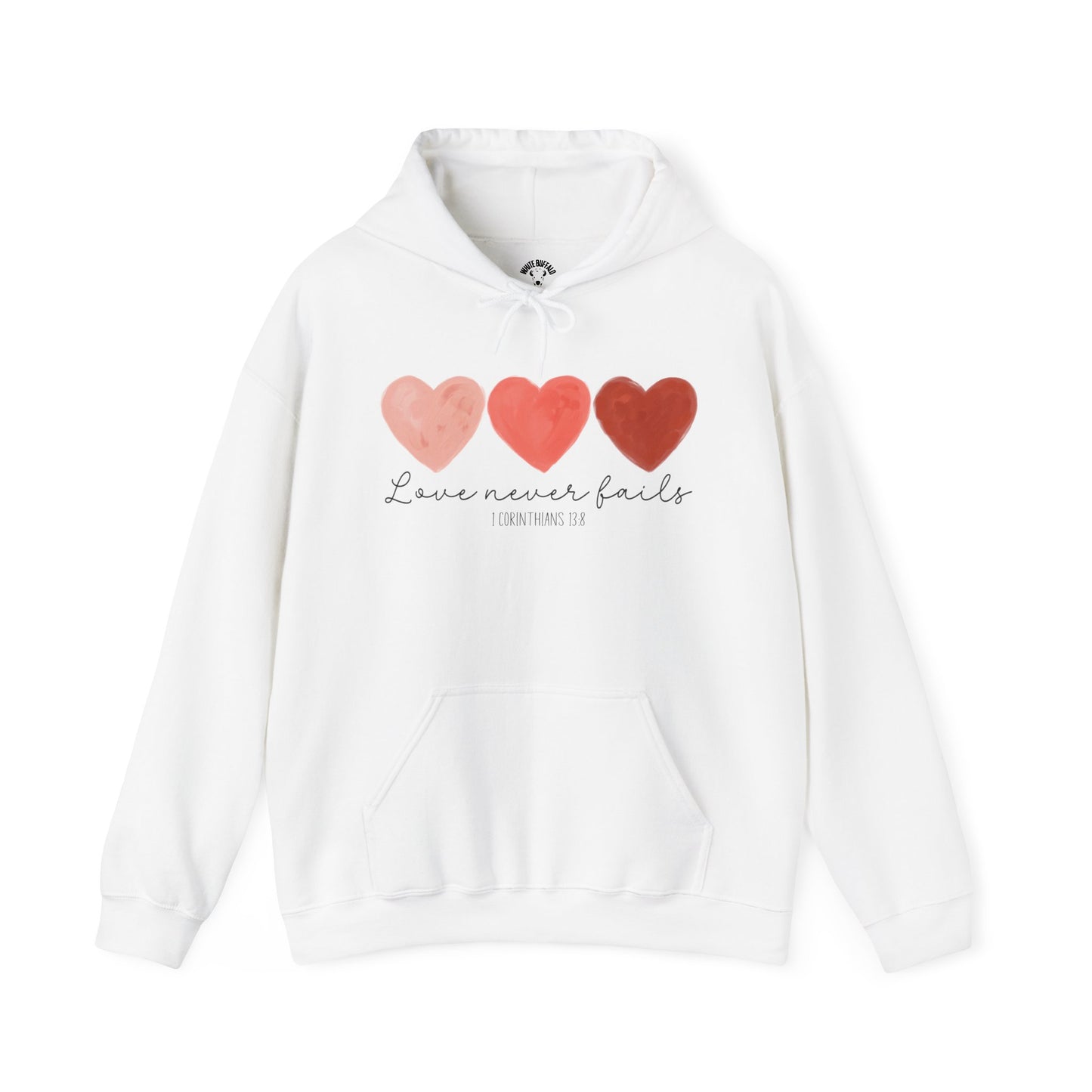 Love Never Fails Unisex Heavy Blend™ Hooded Sweatshirt