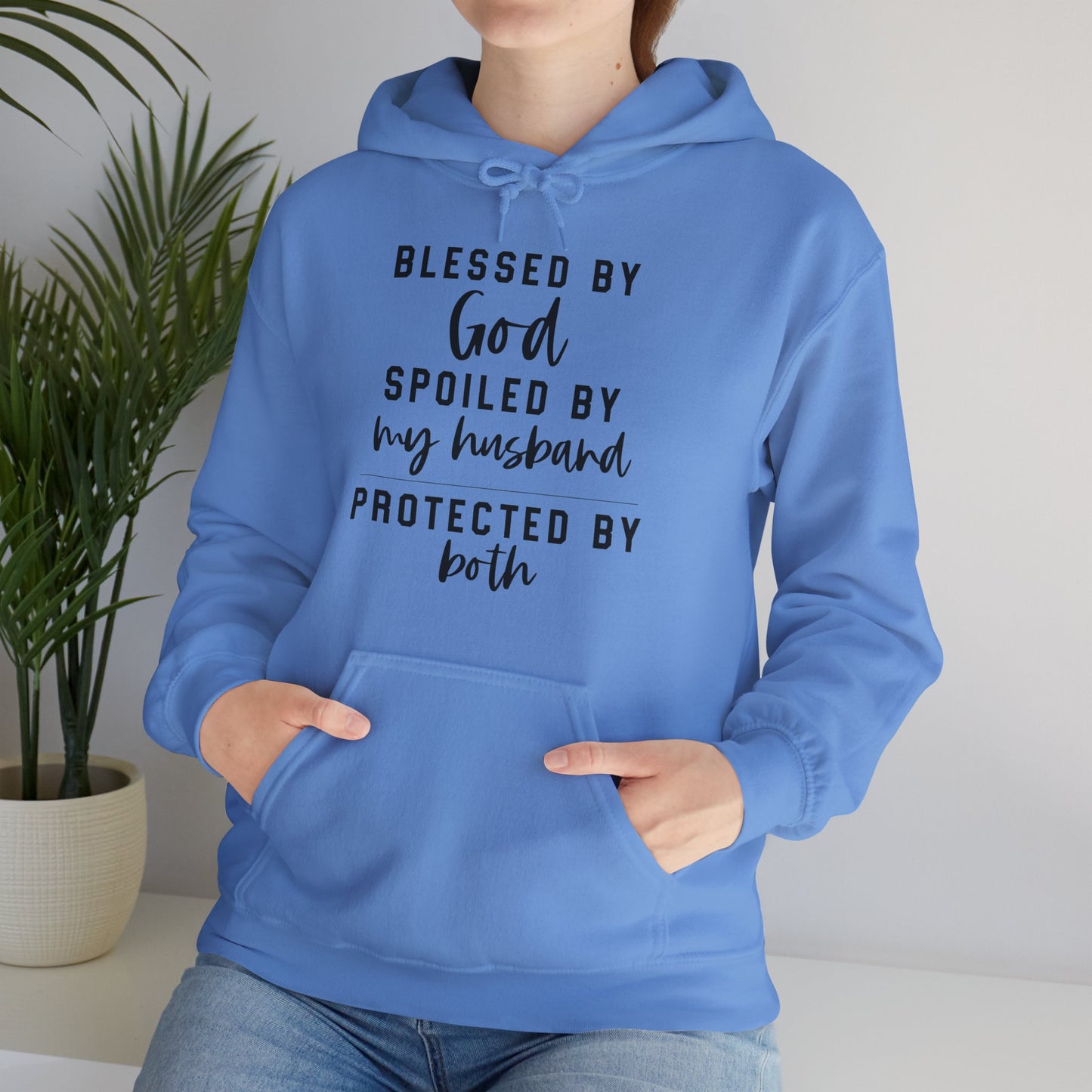 Protected by Both Unisex Heavy Blend™ Hooded Sweatshirt