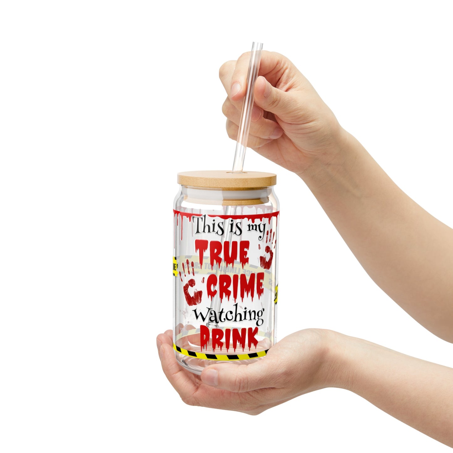 True Crime Sipper Glass, 16oz