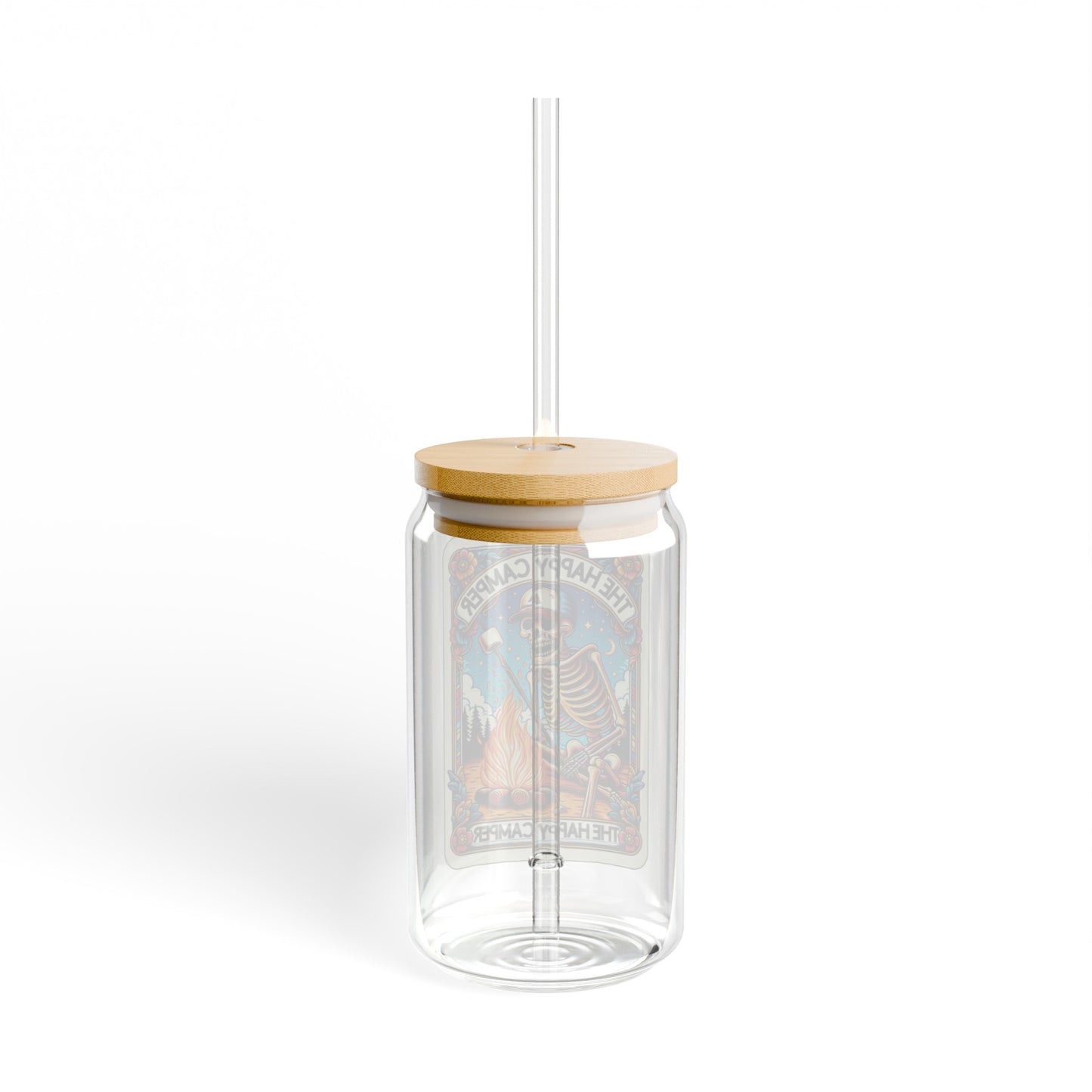 Happy Camper Sipper Glass, 16oz