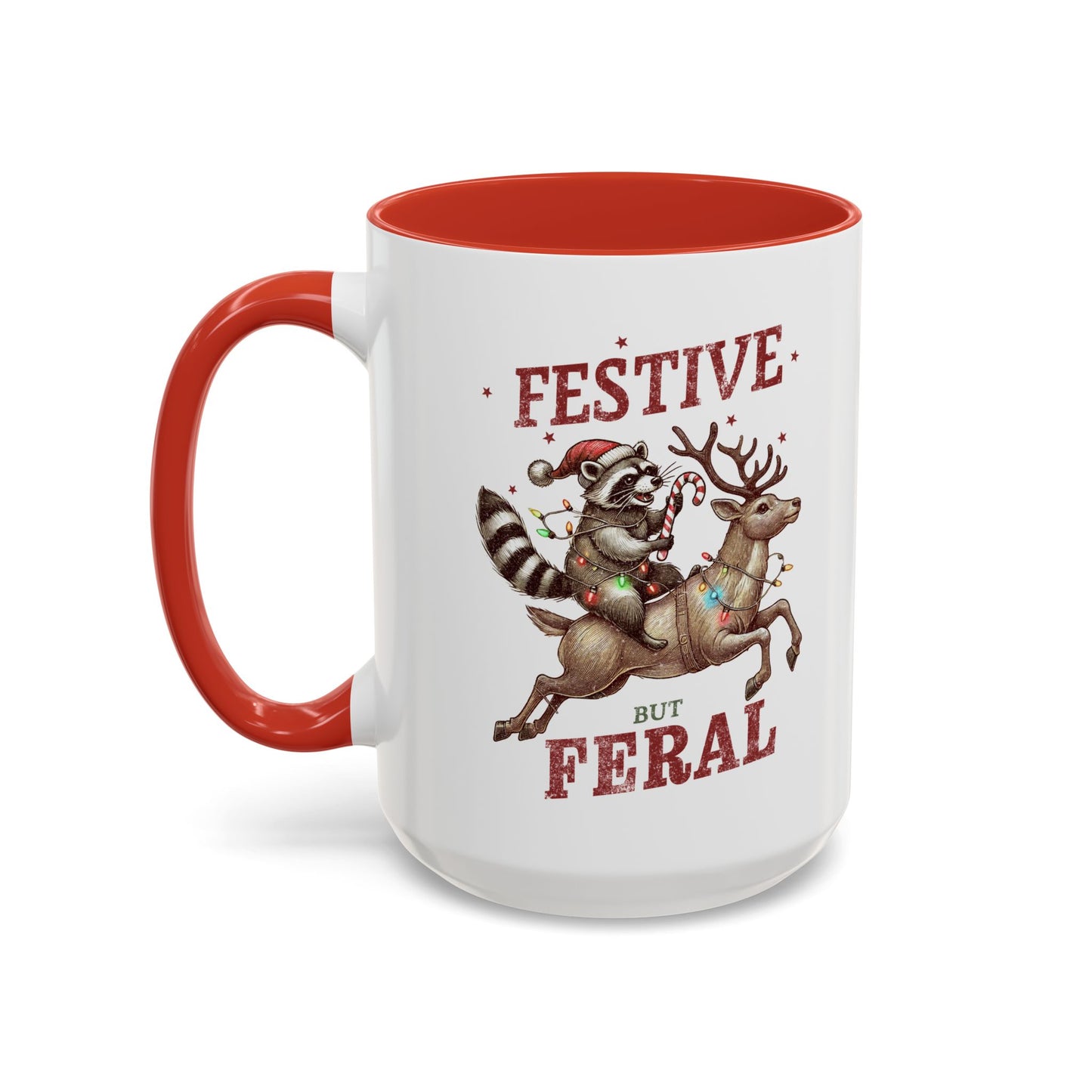 Festive but Feral Accent Coffee Mug (11, 15oz)