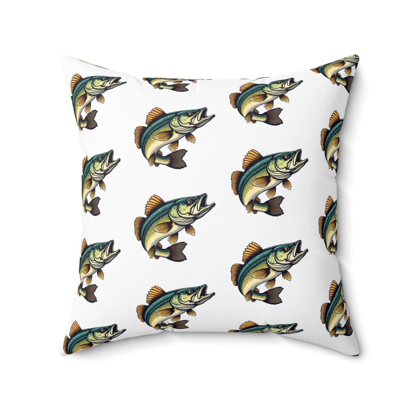 Walleye Spun Polyester Square Pillow