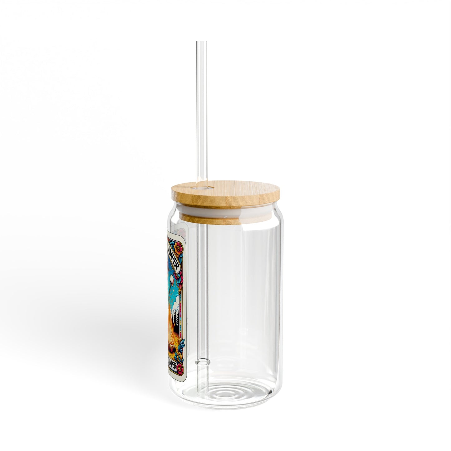 Happy Camper Sipper Glass, 16oz
