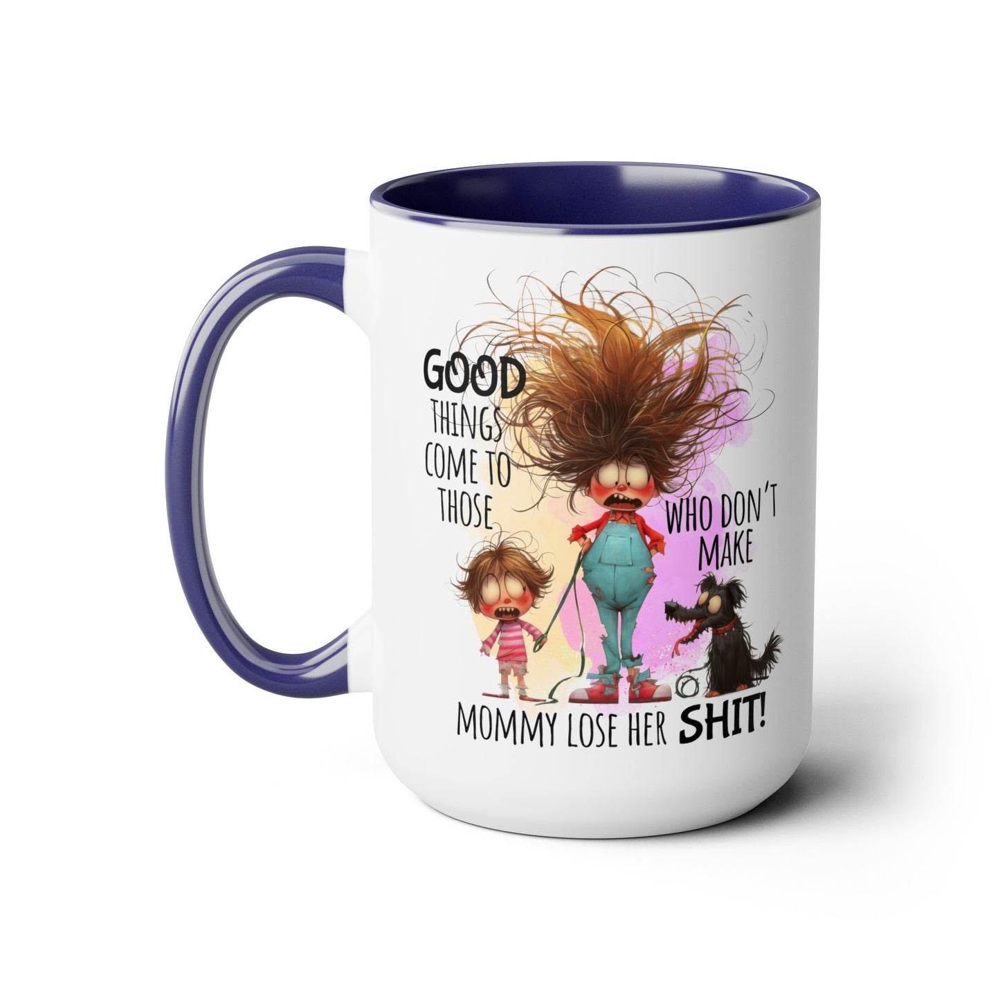 Mom Two-Tone Coffee Mugs, 15oz