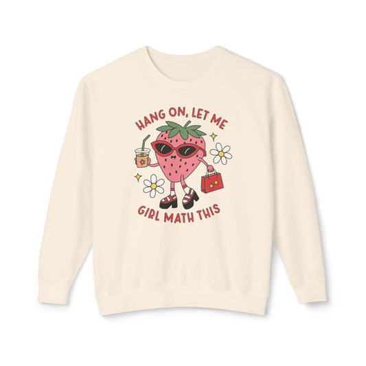 Girl Math Unisex Lightweight Crewneck Sweatshirt