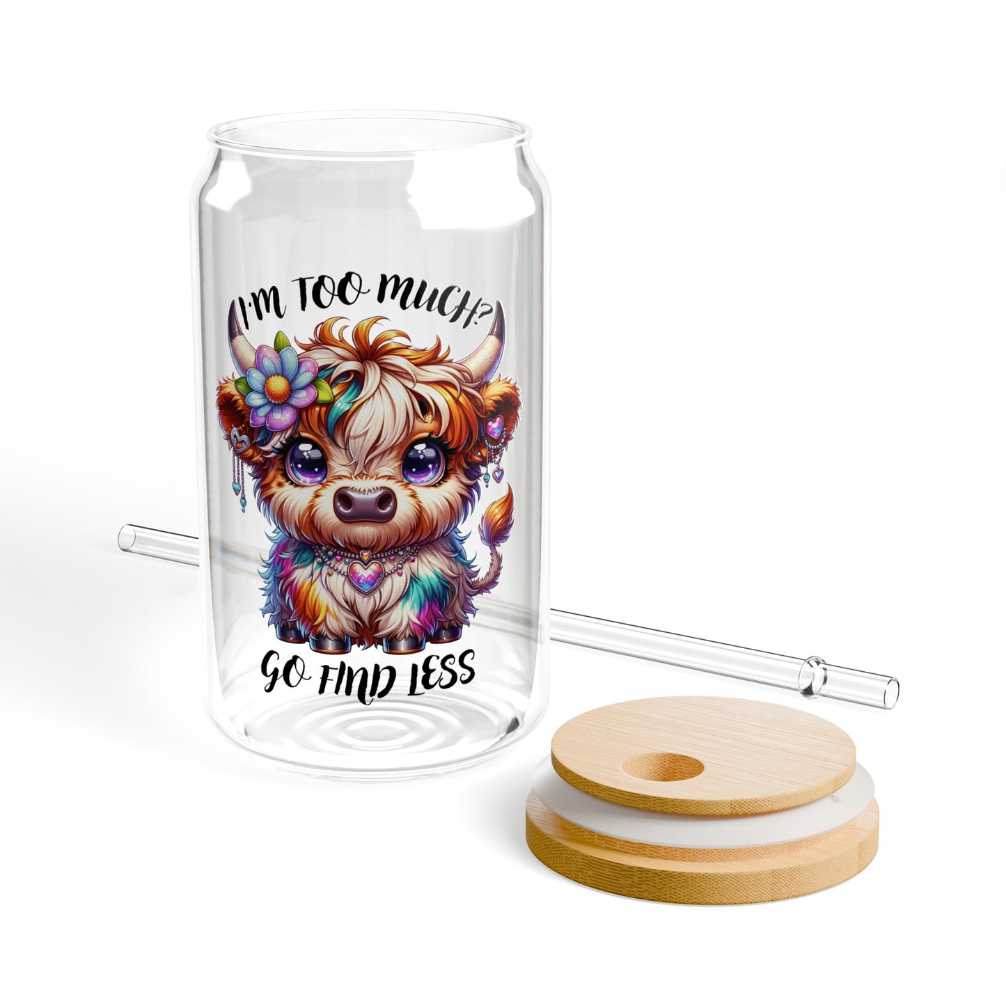 Go Find Less Sipper Glass, 16oz