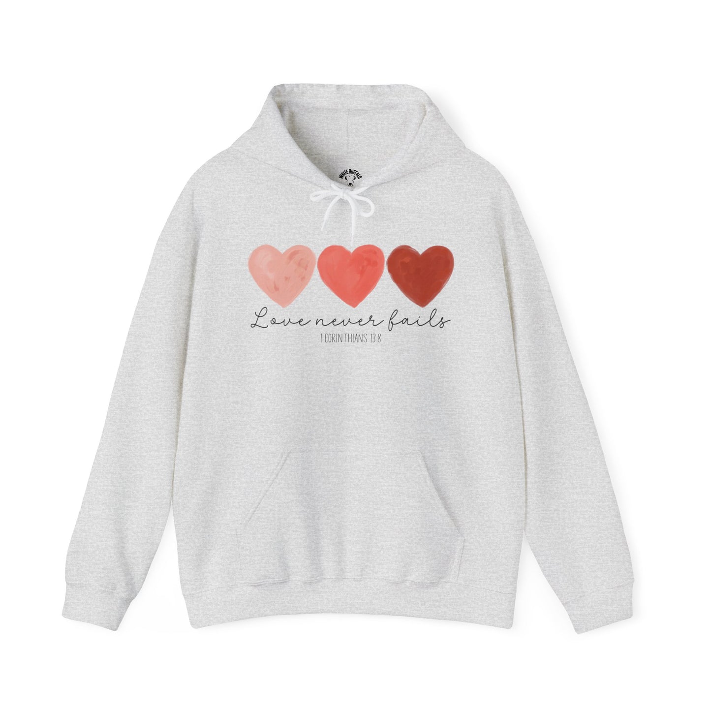 Love Never Fails Unisex Heavy Blend™ Hooded Sweatshirt