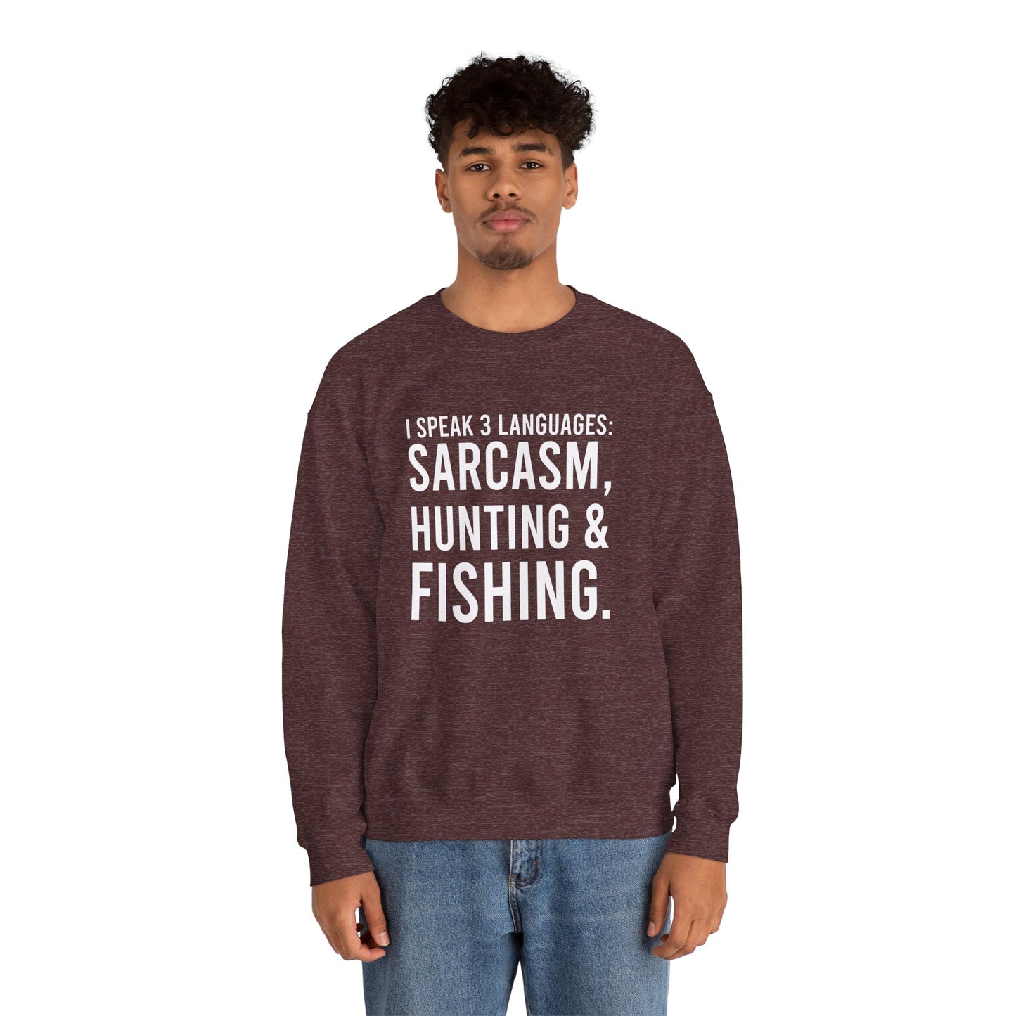 3 languages Unisex Heavy Blend™ Crewneck Sweatshirt