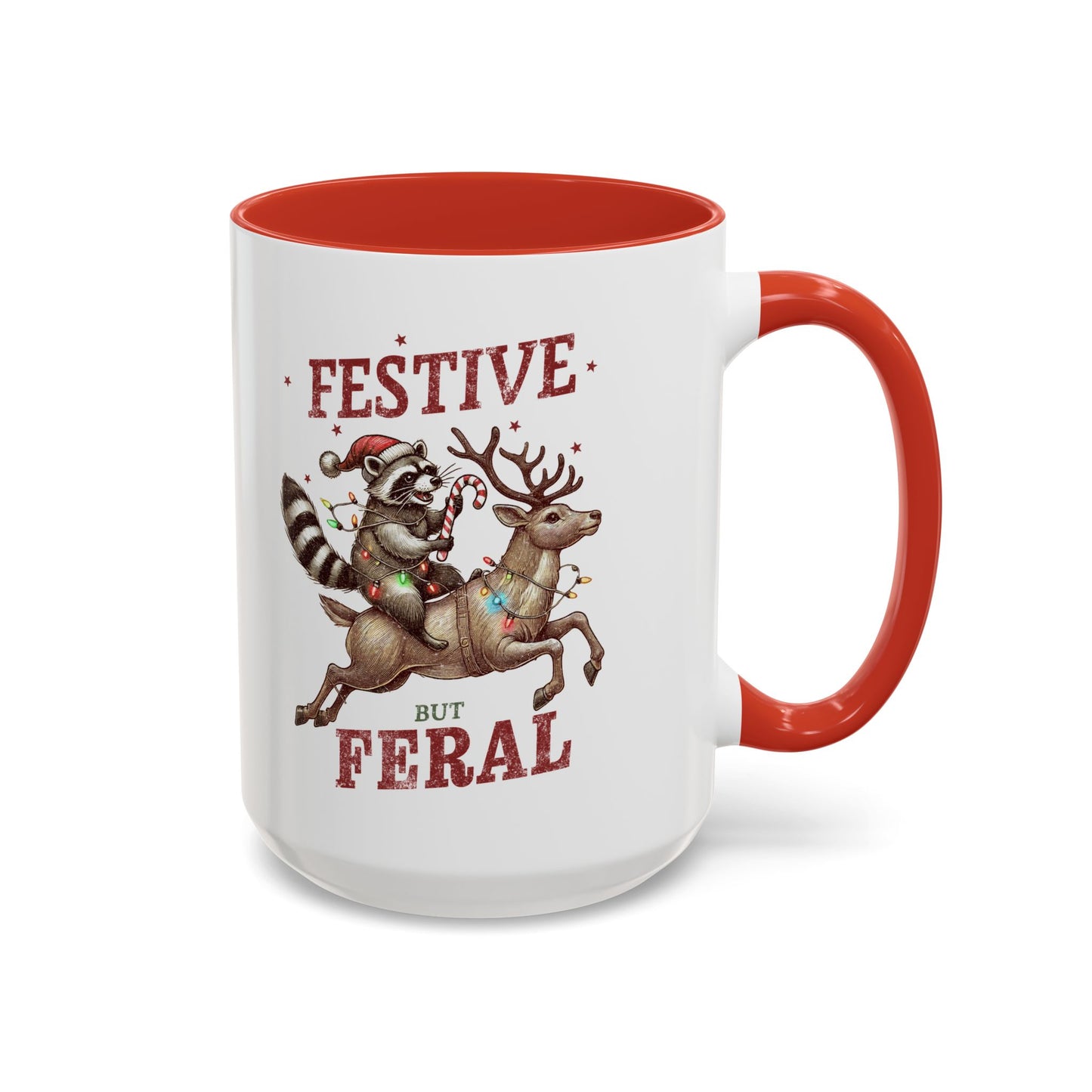 Festive but Feral Accent Coffee Mug (11, 15oz)
