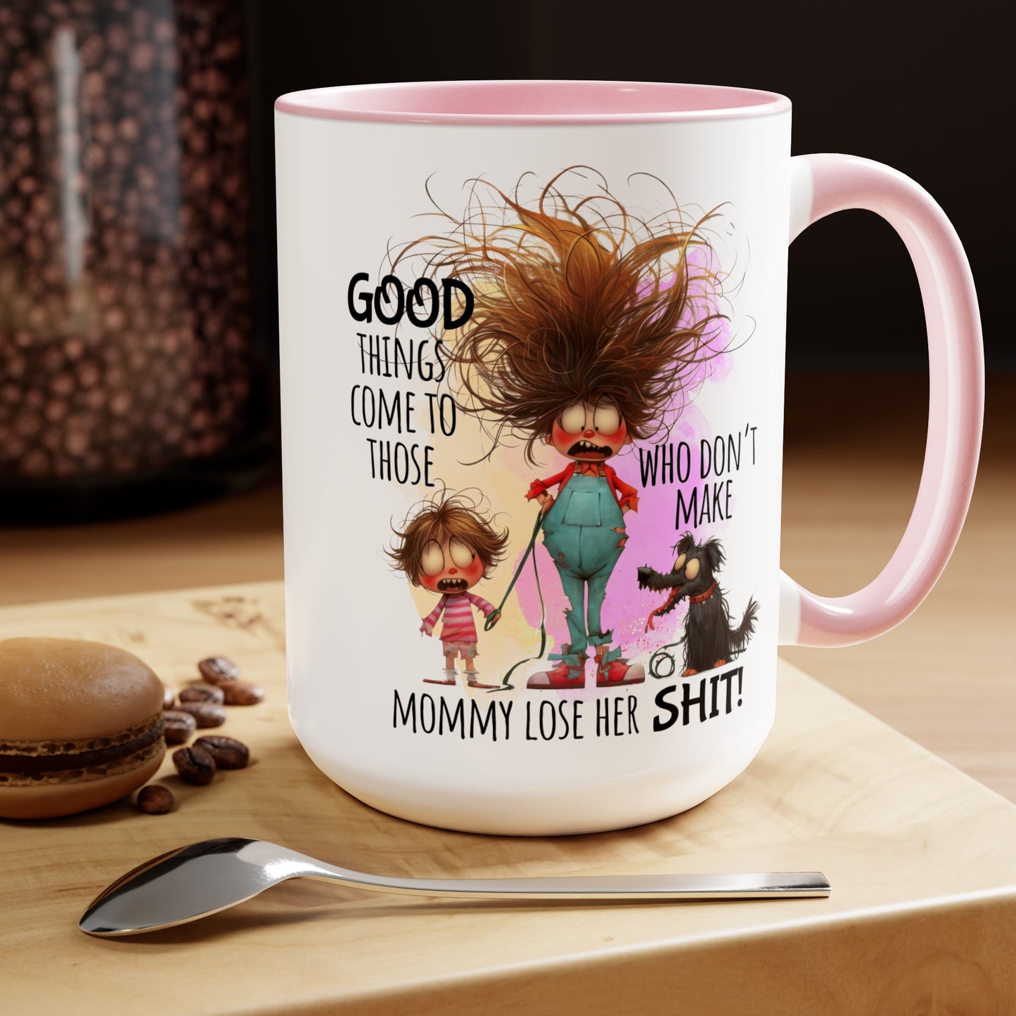 Mom Two-Tone Coffee Mugs, 15oz