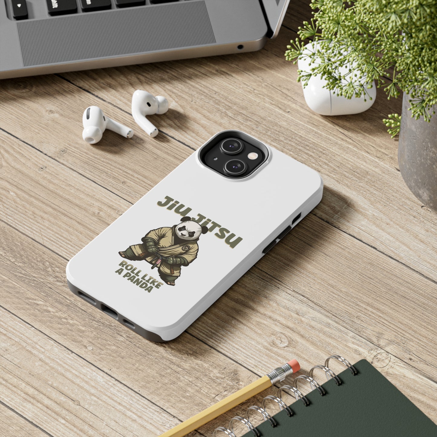 Jiu Jitsu Roll like a Panda Tough Phone Cases