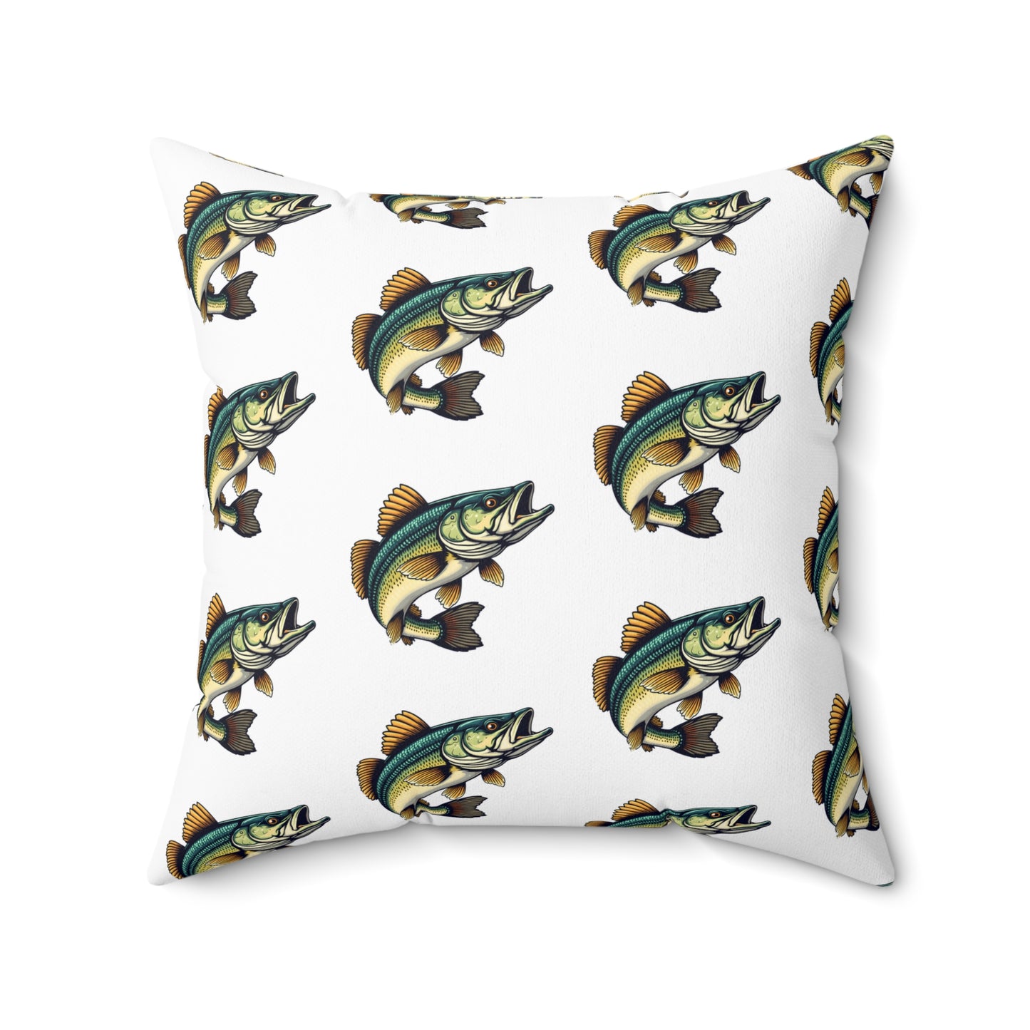Walleye Spun Polyester Square Pillow