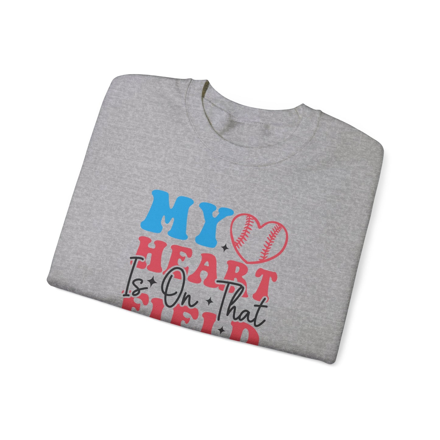 Heart is on that Field Unisex Heavy Blend™ Crewneck Sweatshirt