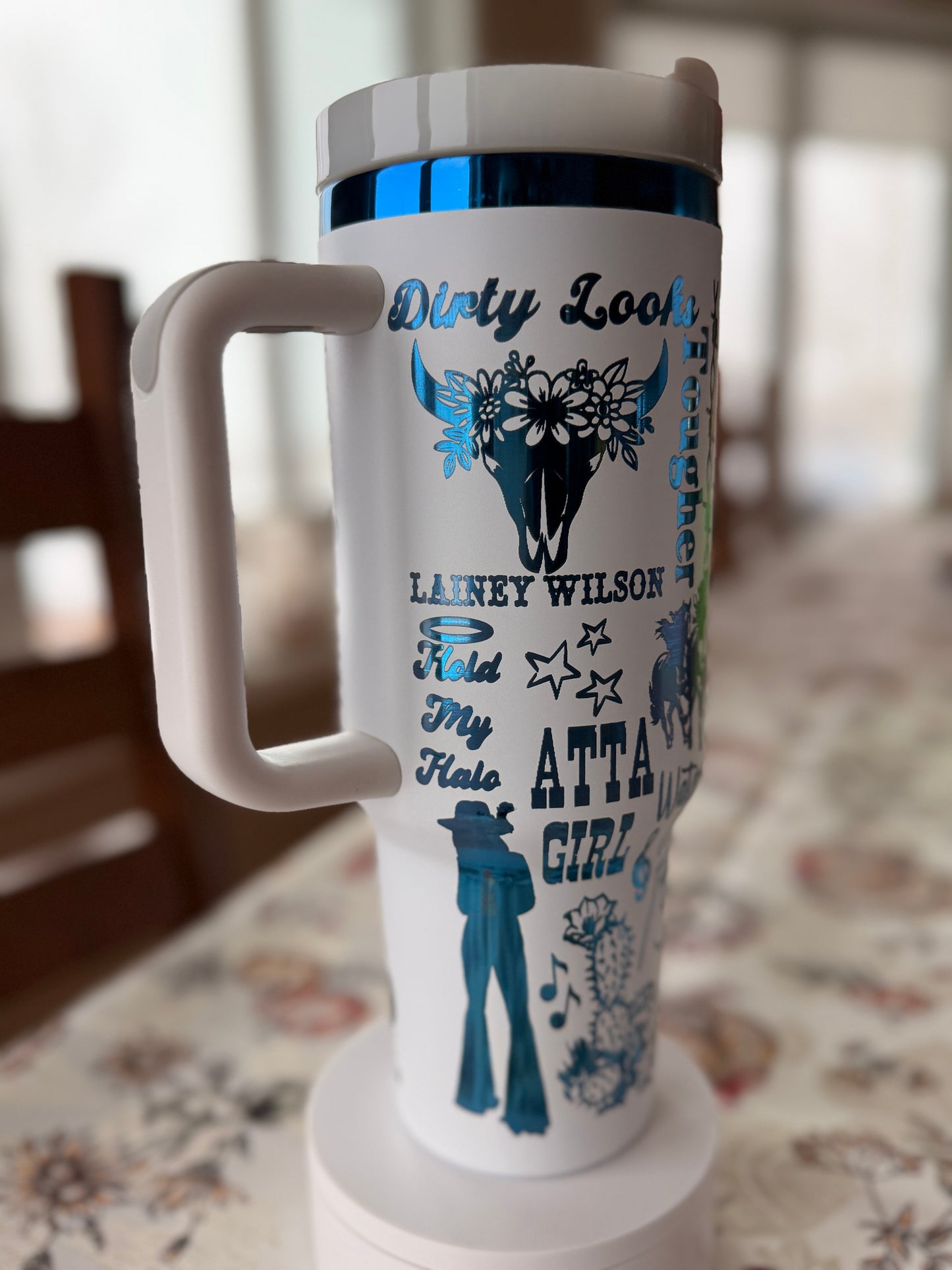 Lainey Wilson–Inspired 40oz Laser Engraved Tumbler | Country Music Tribute Cup
