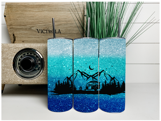 Glitter Camping Tumbler