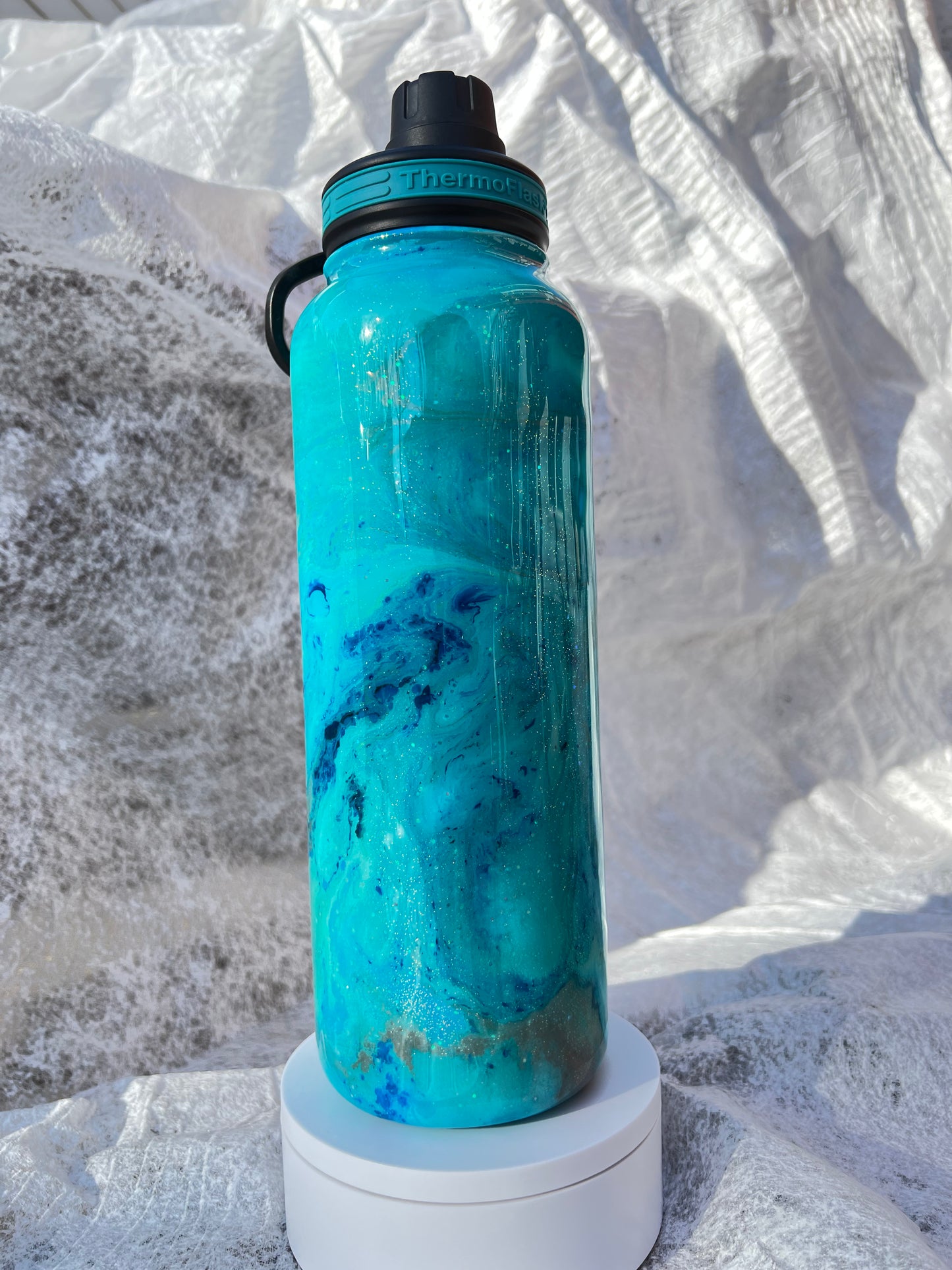 40oz Alcohol Ink Water Bottle- Custom Order