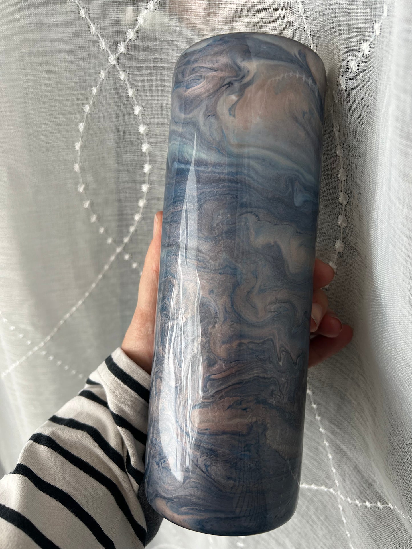 Rose Gold and Blue Tumbler