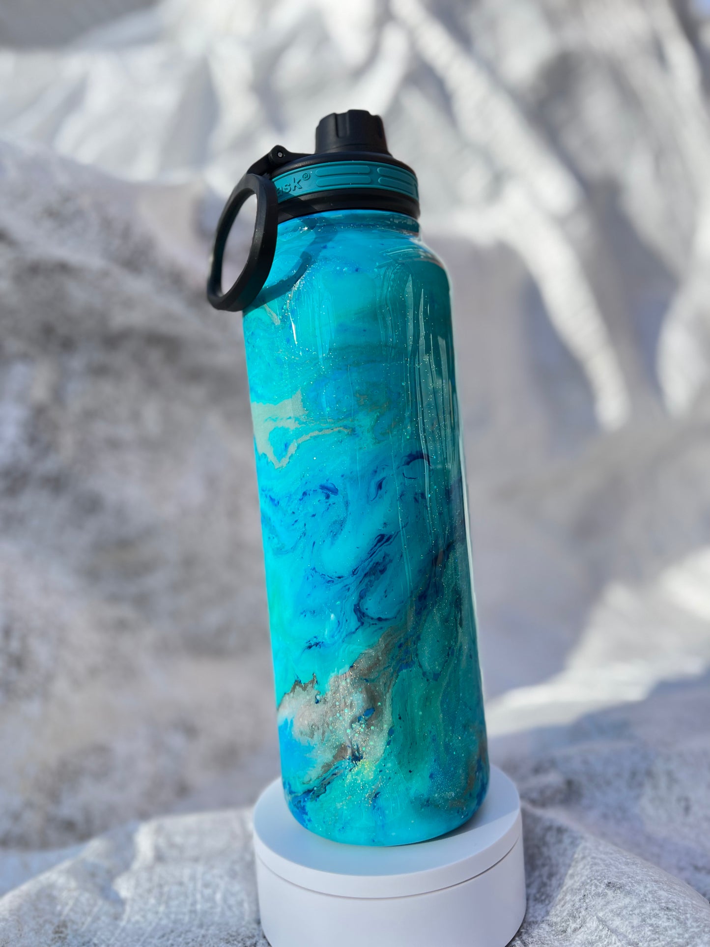 40oz Alcohol Ink Water Bottle- Custom Order